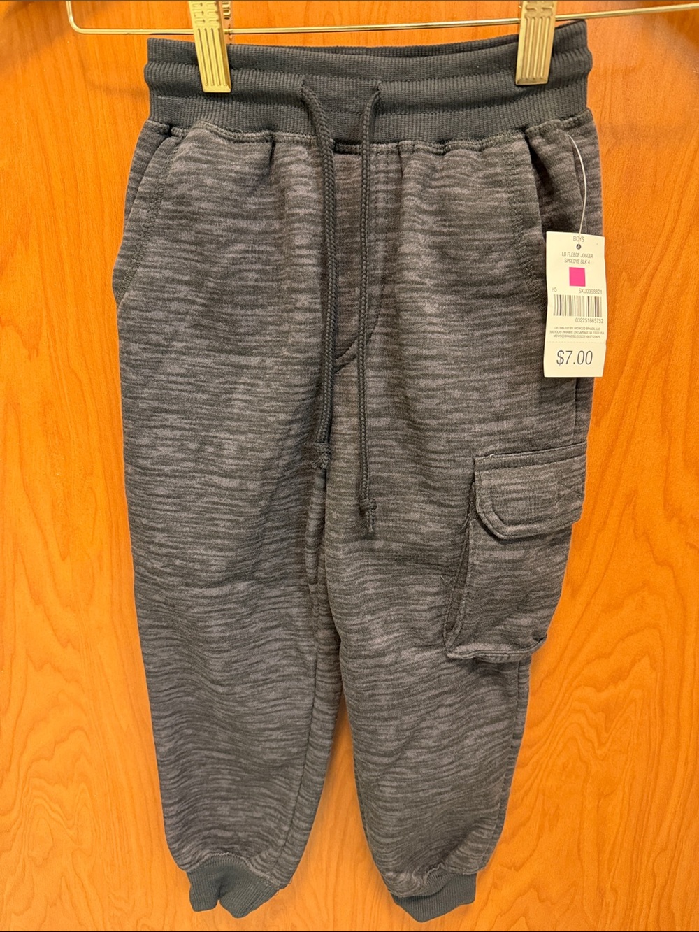 🏃🏃🏃3 for 12$🏃🏃🏃Kids Gray Cargo Jogger Pants - Comfortable Casual Bottoms-4